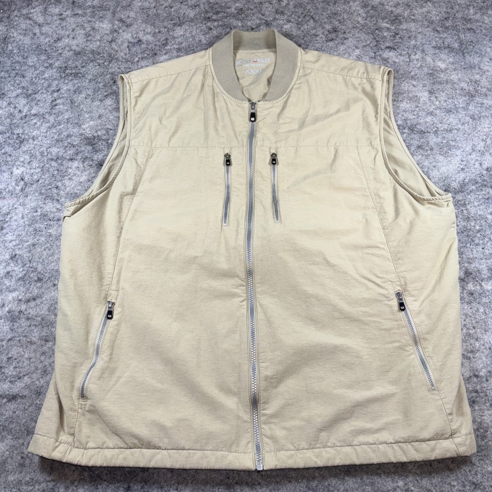 SCOTTeVEST 101 Vest Men's 3XL Khaki‎ Travel Utility 9 Pockets Tactical Outdoor